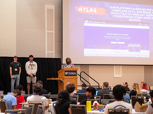 Students during a competition during AI Days