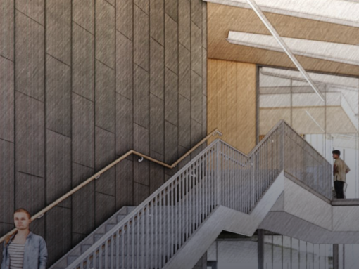 A drawn model of a new UF Center.