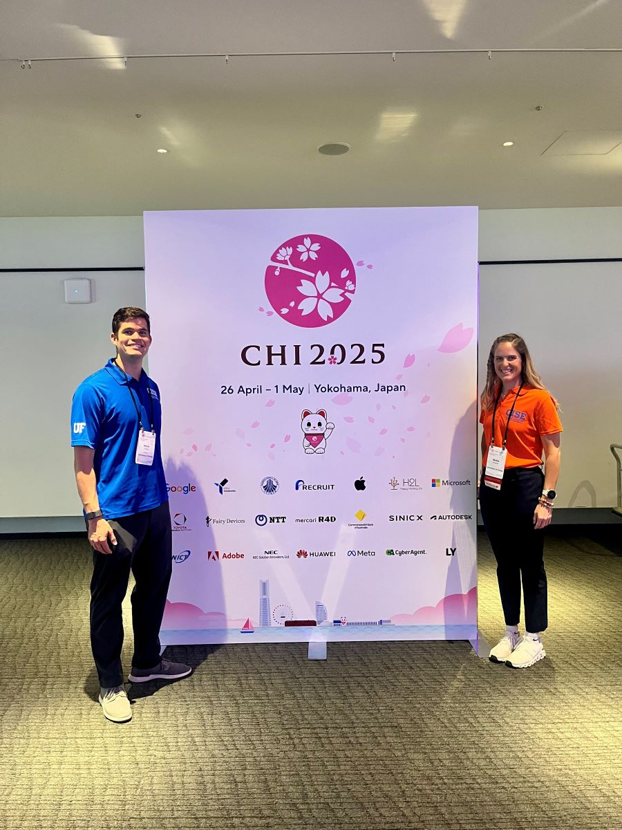 Kevin Childs and Mollie Brewer at the Association for Computing Machinery conference in Yokohama, Japan