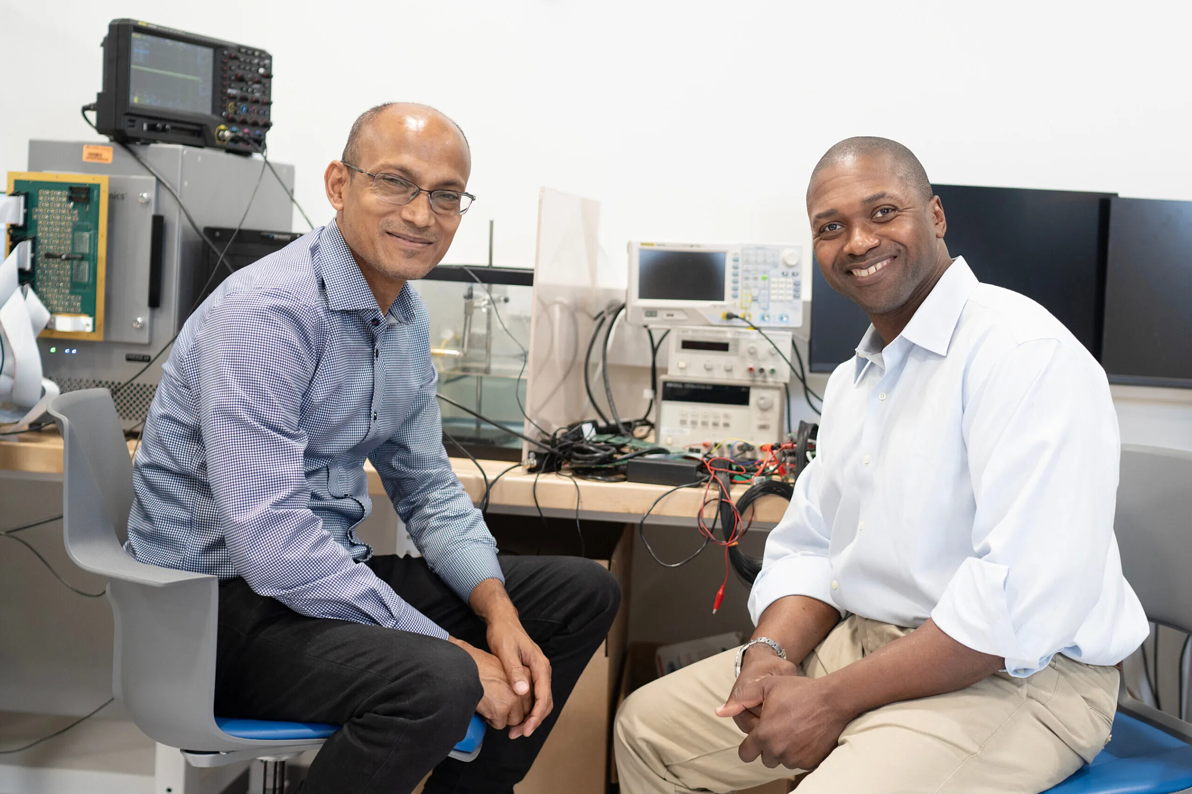 UF Professor Swarup Bhunia and UF Health surgeon R. James Toussaint